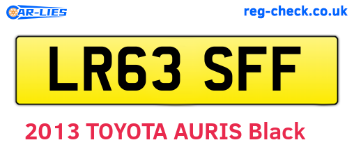 LR63SFF are the vehicle registration plates.