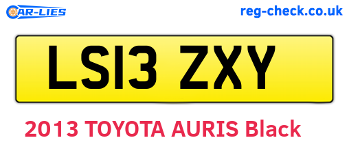 LS13ZXY are the vehicle registration plates.