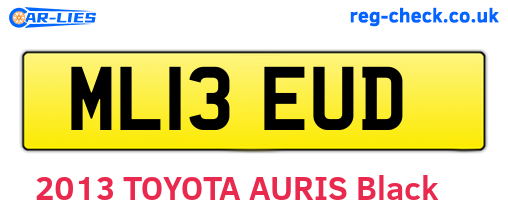 ML13EUD are the vehicle registration plates.