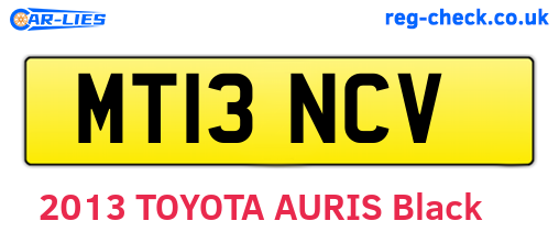 MT13NCV are the vehicle registration plates.
