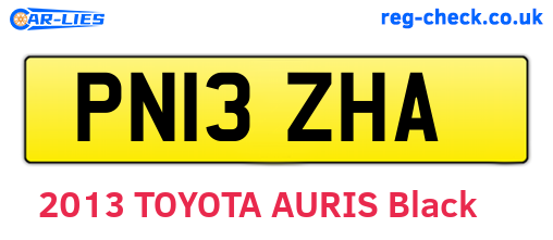 PN13ZHA are the vehicle registration plates.