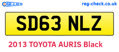 SD63NLZ are the vehicle registration plates.