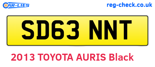 SD63NNT are the vehicle registration plates.