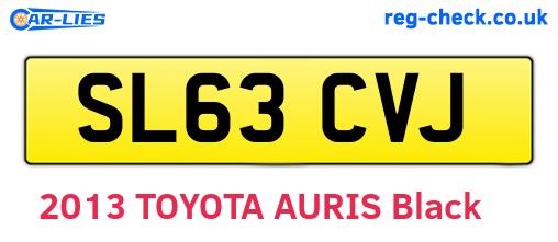 SL63CVJ are the vehicle registration plates.