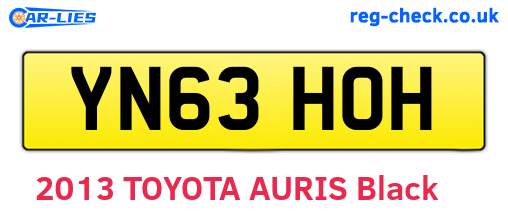 YN63HOH are the vehicle registration plates.