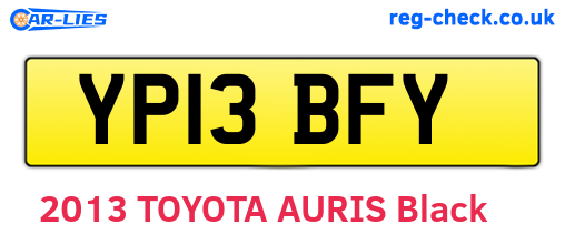 YP13BFY are the vehicle registration plates.