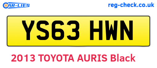 YS63HWN are the vehicle registration plates.