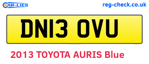 DN13OVU are the vehicle registration plates.
