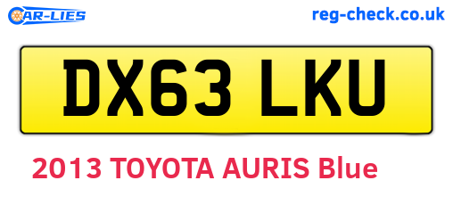 DX63LKU are the vehicle registration plates.