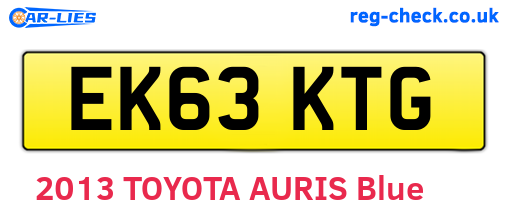 EK63KTG are the vehicle registration plates.
