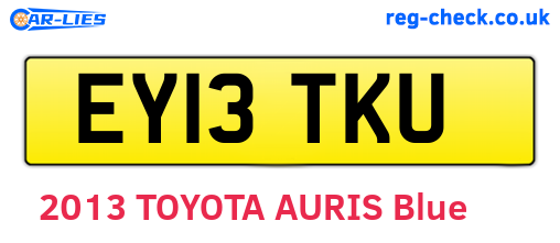 EY13TKU are the vehicle registration plates.