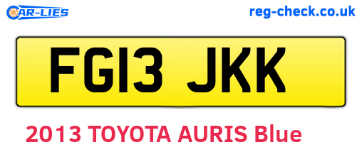 FG13JKK are the vehicle registration plates.