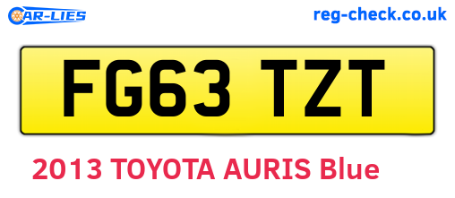 FG63TZT are the vehicle registration plates.