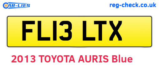 FL13LTX are the vehicle registration plates.