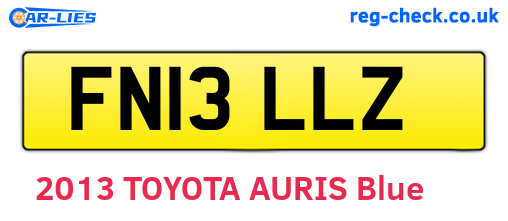 FN13LLZ are the vehicle registration plates.