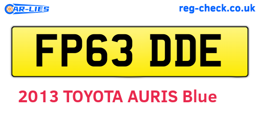 FP63DDE are the vehicle registration plates.