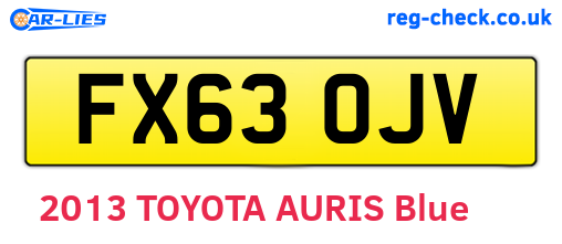FX63OJV are the vehicle registration plates.