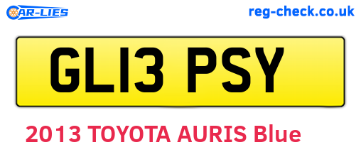 GL13PSY are the vehicle registration plates.