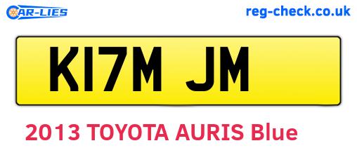 K17MJM are the vehicle registration plates.