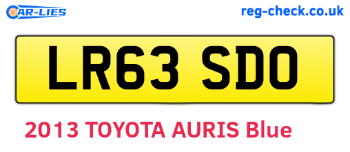 LR63SDO are the vehicle registration plates.