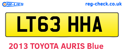 LT63HHA are the vehicle registration plates.