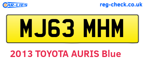 MJ63MHM are the vehicle registration plates.
