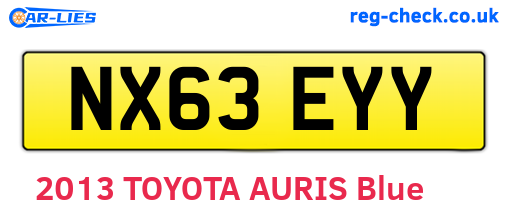 NX63EYY are the vehicle registration plates.