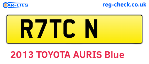 R7TCN are the vehicle registration plates.