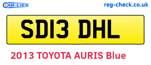 SD13DHL are the vehicle registration plates.