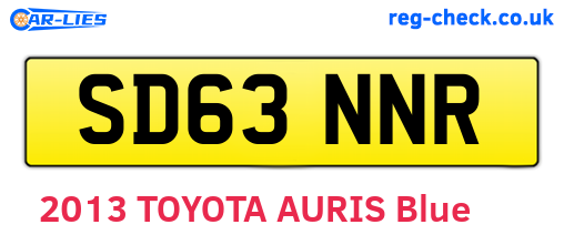 SD63NNR are the vehicle registration plates.