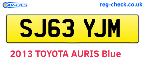 SJ63YJM are the vehicle registration plates.