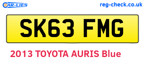 SK63FMG are the vehicle registration plates.