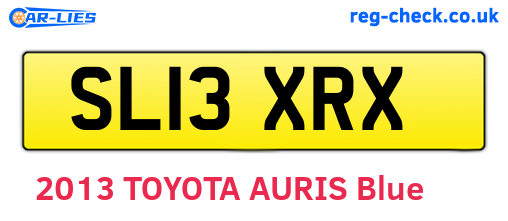 SL13XRX are the vehicle registration plates.