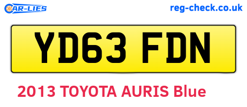 YD63FDN are the vehicle registration plates.