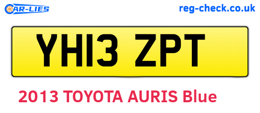 YH13ZPT are the vehicle registration plates.