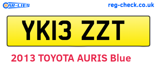 YK13ZZT are the vehicle registration plates.