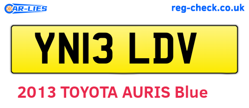 YN13LDV are the vehicle registration plates.