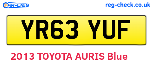 YR63YUF are the vehicle registration plates.