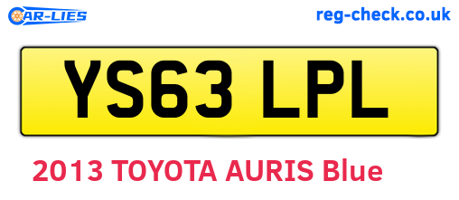 YS63LPL are the vehicle registration plates.