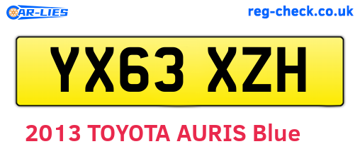 YX63XZH are the vehicle registration plates.