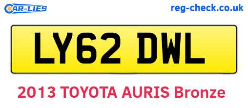 LY62DWL are the vehicle registration plates.