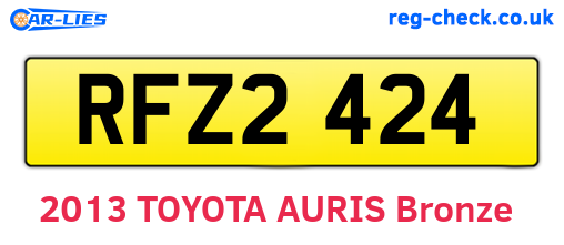 RFZ2424 are the vehicle registration plates.