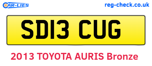 SD13CUG are the vehicle registration plates.