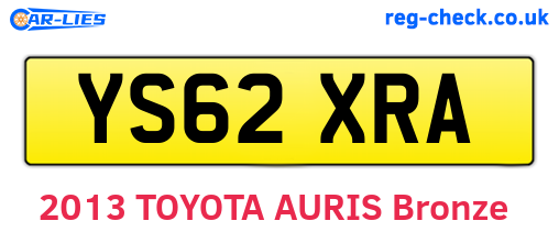 YS62XRA are the vehicle registration plates.