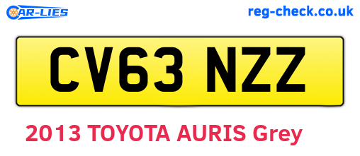 CV63NZZ are the vehicle registration plates.