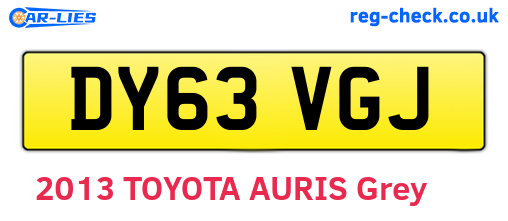 DY63VGJ are the vehicle registration plates.