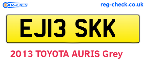 EJ13SKK are the vehicle registration plates.