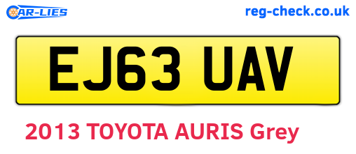 EJ63UAV are the vehicle registration plates.