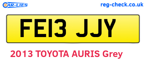 FE13JJY are the vehicle registration plates.