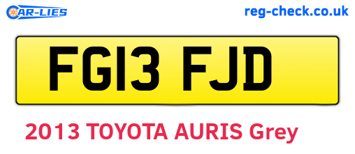 FG13FJD are the vehicle registration plates.